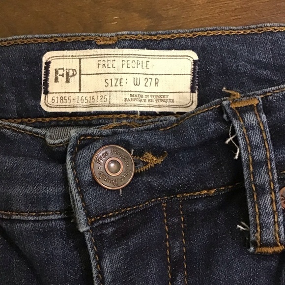 Free People 27 (US 4) Skinny Jeans Cropped Distressed Women’s Mid Rise Stretch - Picture 8 of 12